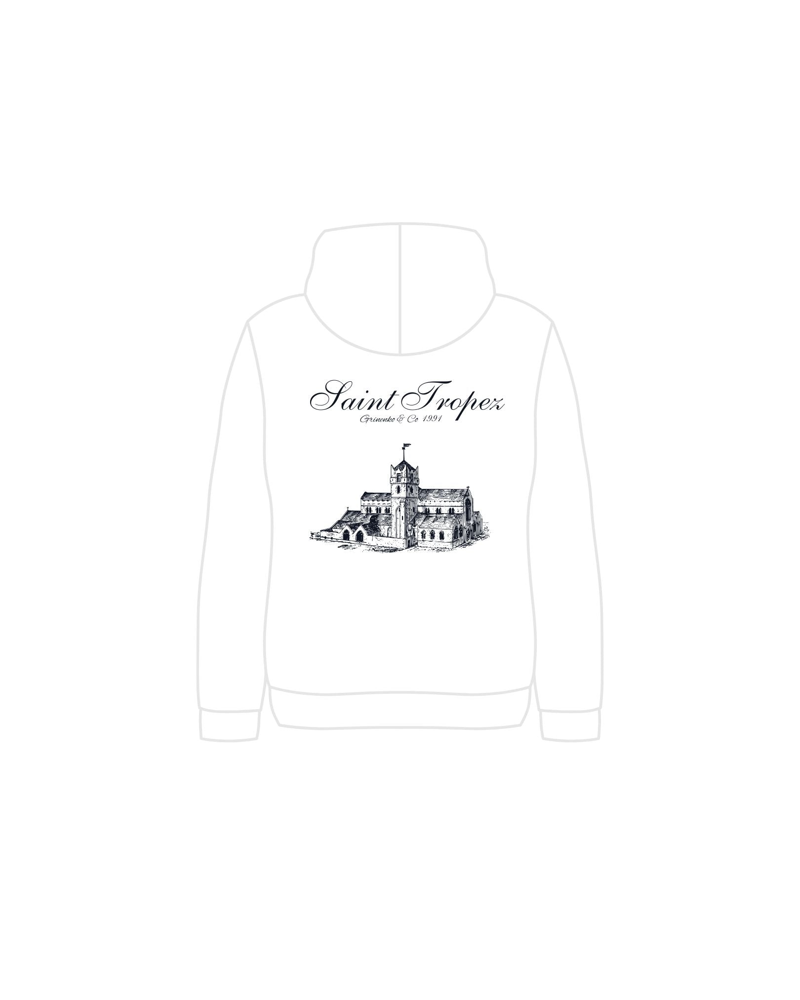 White Grinenko & Co Hoodie St Tropez